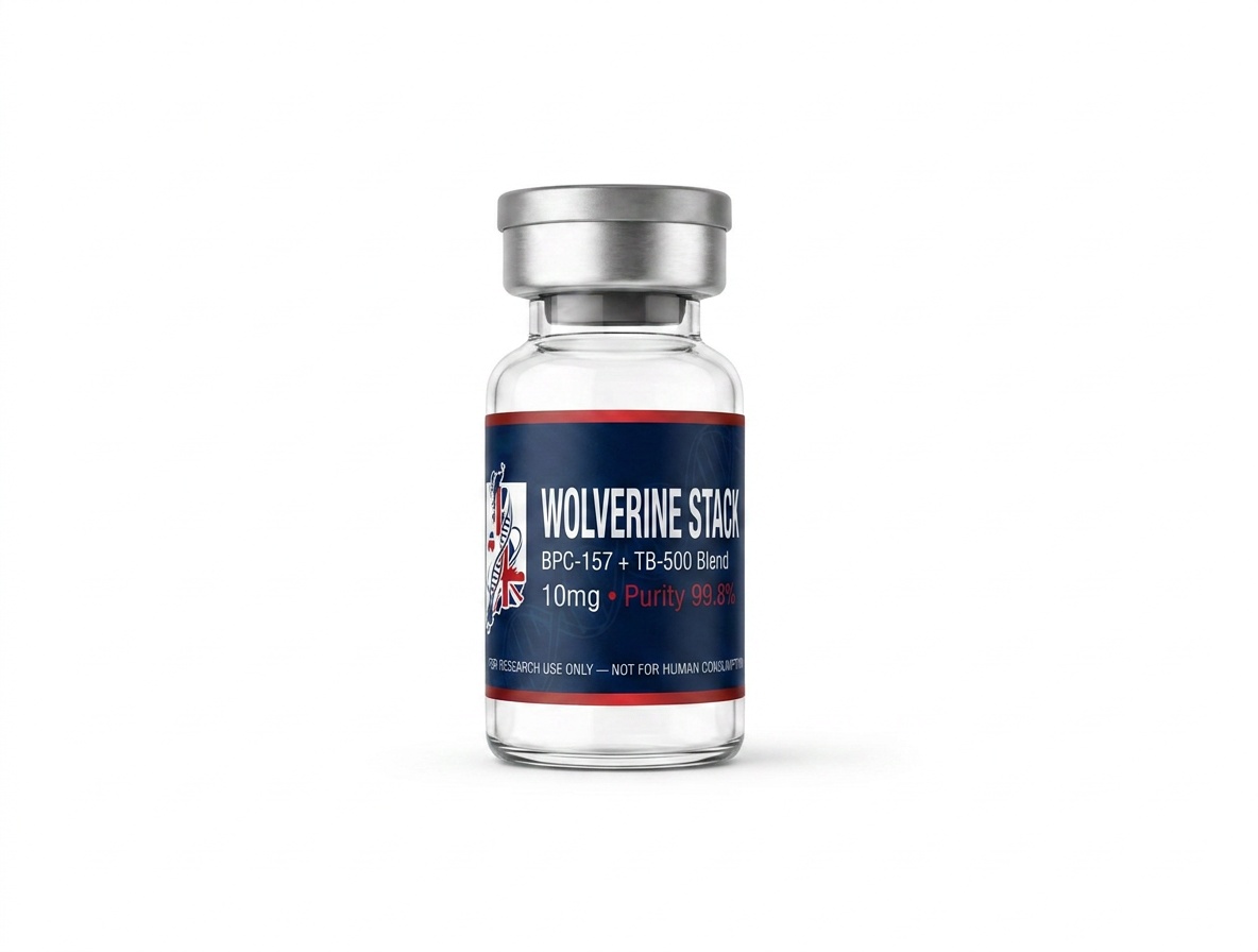 UK Peptide Wolverine Stack BPC-157 and TB-500 blend 10mg research vial