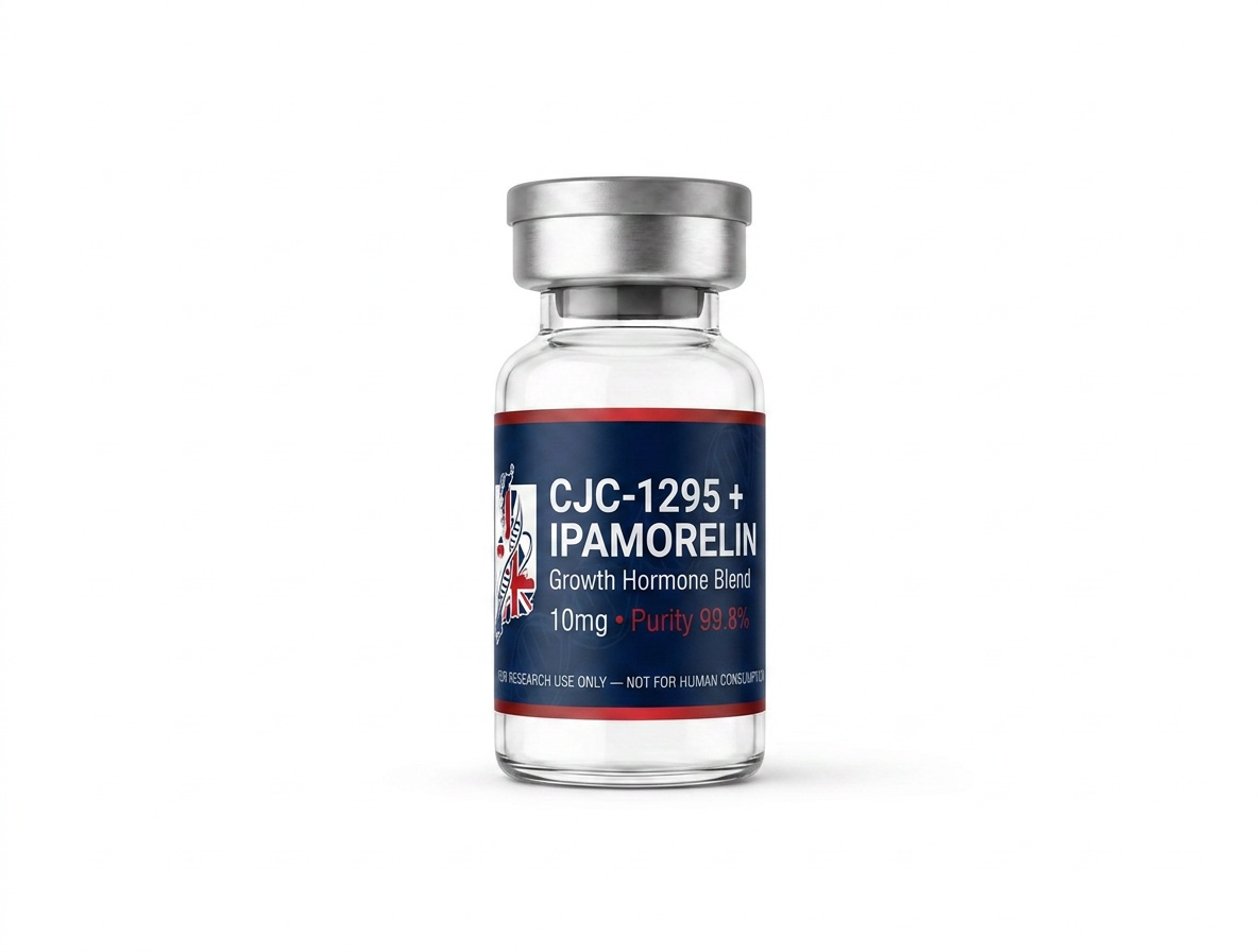 CJC-1295 + Ipamorelin 10 mg lyophilized research peptide vial